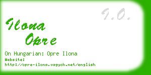 ilona opre business card